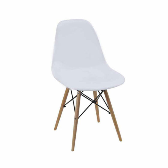 Charles Chair White Matte - Electra Exhibitions