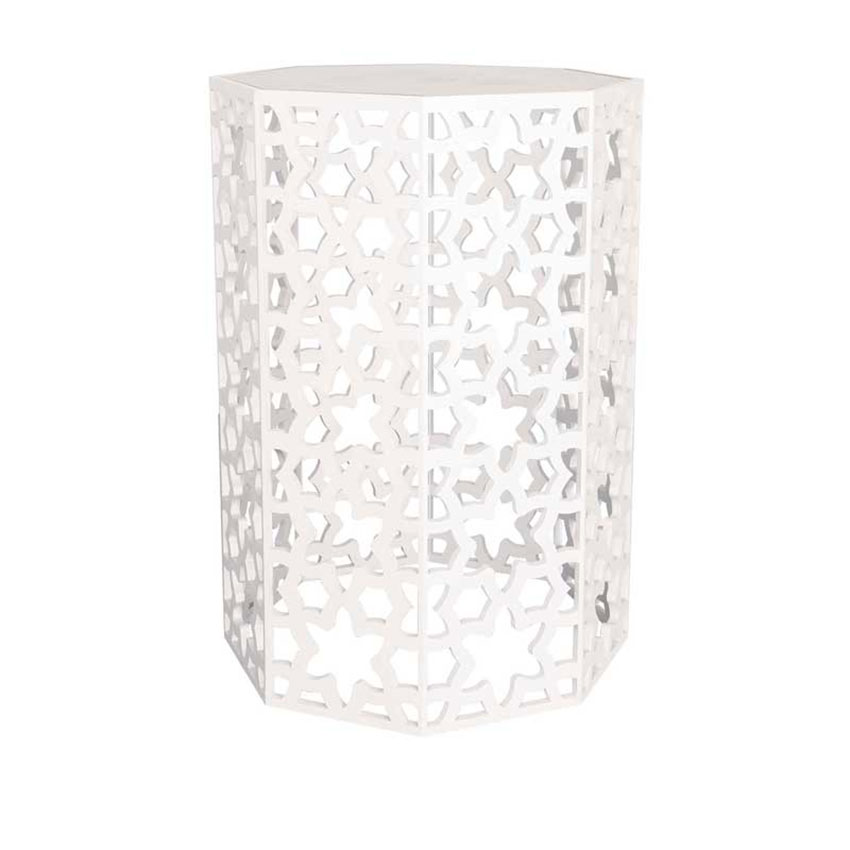 Madina Side Table White - Electra Exhibitions
