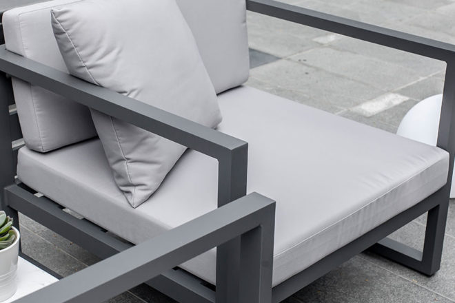 Low Seating Armchair - Santorini - Furniture Rental in Dubai
